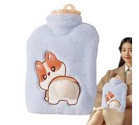 ycezw Animal d'un sac d'eau chaude, petit sac d'eau chaude - Sac d'eau chaude en peluche en forme de dessin animé de 900 ml - Enveloppe chaude douce, sac d'eau chaude confortable, sac d'eau chaude