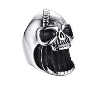 ycezw Anneaux d'ouvre-bouteille avec crâne, anneau de crâne avec ouvre-bouteille de bière pour homme, anneaux d'ouvre-bouteille de doigt Bijoux de motard punk de mode, anneaux de crâne d'Halloween