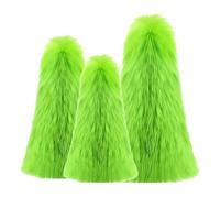 ycezw Arbre de Noël en peluche, sapin de Noël vert citron | 3 x sapin de Noël poilu vert citron | pièce maîtresse de table, coussins extravagants, décorations de Noël en peluche pour