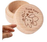 ycezw Boîte à Dents De Bébé, Boîte à Souvenirs De Dents, Mignon Porte-Dents Perdues En Bois,cadeaux De Fée, éConomiseur De Dents Pour Cadeau D'anniversaire De Fête Prénatale, Récipient à Dents Pour