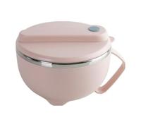 ycezw Bol de nouilles instantanées, bol de nouilles Ramen - Boîte à déjeuner et tasse à soupe avec poignée,Cuiseur à nouilles en acier inoxydable, bol à ramen portable pour soupe, flocons d'avoine,