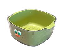 ycezw Bol Passoire de Cuisine Ensemble de Bol | 2 en 1 Bassin de Vidange Alimentaire - Bac de Vidange Alimentaire Double Couche, à Légumes Sucré Multifonctionnel pour nettoyer la salade de