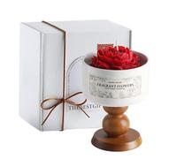 ycezw Bougies parfumées pour la maison, bougies parfumées pour la maison, camélia en forme de tasse de thé parfumées pour la maison, remplissage de chaussettes, aromathérapie longue
