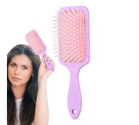 ycezw Brosse à pagaie, brosse démêlante, poils souples et flexibles, soin du cuir chevelu, outil de coiffure pour femmes et hommes, cheveux bouclés, fins, longs, courts et humides