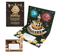 ycezw Cartes d'anniversaire musicales émergentes, cartes d'anniversaire | Carte d'anniversaire musicale avec carte de note | Cartes de vœux d'anniversaire avec chant éclairé pour M