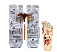 ycezw Chaussettes de massage des pieds, chaussettes génériques de réflexologie - Chaussettes de réflexologie acupression | Acupression Réflexologie Outil Serenity Steps Chaussettes en coton pour la