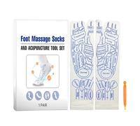 ycezw Chaussettes de points de pression, chaussettes de massage des pieds | Chaussettes en papier de réflexologie avec outil de massage - Massager de relaxation pour soulager la fatigue, fournitures