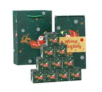 ycezw Coffret cadeau explosif - Coffret cadeau avec argent rebondi de Noël, coffret cadeau avec enveloppe rouge rebondissant pliable de 10 pièces, boîtes pour bonbonnières de Noël pour
