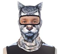 ycezw Couverture intégrale du visage - Masque pour animaux 3D avec oreilles debout, masques de cagoule élastiques, accessoire de coiffe respirant, design | Costume de protection confortable p