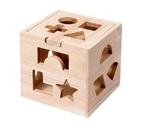 ycezw Cube de tri des formes, boîte de changement de forme, blocs en bois qui trient le jouet trieur de cubes, jeux de puzzle classiques de jouets éducatifs colorés