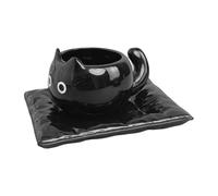 ycezw Cute à café - Taza en céramique en forme de chat, de 210 ml de collection avec glaçage lisse, charmant récipient à boire | pour les amoureux des animaux, jus de lait, cio