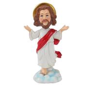 ycezw de meuble de Jésus - Jésus Figurine Bobble Tête, de tableau de bord de voiture | Statue en tableau de bord religieux, décoration en résine pour bureaux, maison