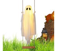 ycezw Décoration fantôme effrayante - 59.84x16,93 Pouces, l' d'halloween Suspendu avec des lumières décoratives, Un Accessoire de Maison hanté pour l'effroi de la Nuit | Pourte de Cour de p