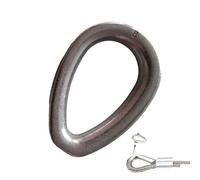 ycezw Dés à coudre à fil en acier inoxydable, ferrures de bateau en acier inoxydable | Accessoires pour constructions marines - Corde en acier inoxydable Dé à doigts Équipement de gréement Différentes