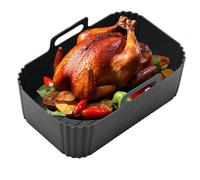 ycezw Doublure en silicone pour friteuse à air,Rectangle Air Friteuse à air Silicone Liner | Accessoires de poêle à frire d'air - Doublure de réutilisable en silicone, conception plus épaisse