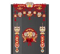 ycezw Ensemble de décoration de porte de l'année du serpent - Ornements de décoration du Nouvel An chinois, Fu, couples chinois pour le printemps