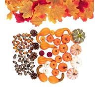 ycezw Ensemble de décorations d'automne, décoration de table de glands de récolte de Thanksgiving, décoration de la maison pour les fêtes, cheminée, boulangerie, couronnes de Noël, bureau de mariage