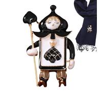 ycezw Épinglettes décoratives pour chemise | Clous de chemise à pique noir avec cœur rouge style rétro | Creative en alliage pour vêtements, voyages, travail, épingles décoratives pour femmes et