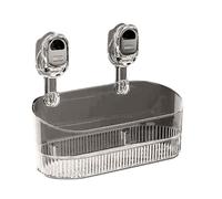 ycezw Étagère de douche avec ventouse sans perçage - Étagère murale étanche avec fond d'évacuation amovible - Étagère d'angle compacte - Design stable - Idéale pour salle de bain, cuisine, cabine de
