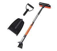 ycezw Grattoir à glace,Brosse à Neige - Kit Pelle Pliante | Pelle Automatique Extensible Portable avec Poignée en Aluminium Épaissi, Balai à Neige Pliable Grande Capacité pour Allée Voiture Maison