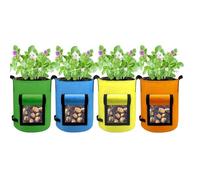 ycezw Grow Sacs pour pommes de terre | Planteur de tomates non désiré, planteur de carottes 4 - Tissu non désiré, culturel pour le jardin de balcon