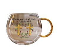 ycezw Halloween Glass Cup Cute Spooky Coffee Mug Painted