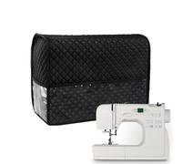 ycezw Housse rigide pour machine à coudre - Housse de protection en polyester avec design pliable et poches pour la plupart des machines à coudre, Noir , Voir description, Voir description