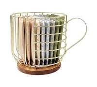 ycezw Large Capacity Coffee Pod Organizer Storage Basket For Countertops | Large Capacity Coffee Pod Holder With Wooden Base For Organizing k cupss And Espresso Capsules On Kitchen Counters Coffee Bar