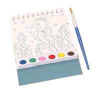 ycezw Livre d'aquarelle pour enfants, navire d'aquarelle à colorier, artisanat aquarelle réutilisable, activité des jeunes enfants dans l'éducation, structure verticale pour le camping R