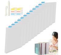 ycezw Lot de 12 organiseurs de papier de scrapbooking transparents pour scrapbooking - Index autocollants pour scrapbooking