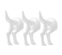 ycezw Lot de 3 crochets autocollants muraux en forme de queue de chien, support de rangement pour collier d'animal domestique, polyvalent, sans perçage, idéal pour couloir,