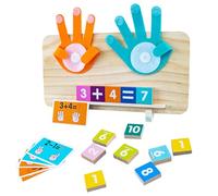 ycezw Manipulateurs mathématiques Blocs de comptage de chiffres, tableau de comptage des doigts | Jouet éducatif pour compter les doigts en mathématiques - Tableau de mathématiques en bois pour
