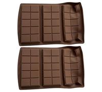 ycezw moules à chocolat - 2x moules à chocolat en silicone, moules carrés en silicone pour bonbons | Grands moules à chocolat épais pour barres farcies, moules à bonbons carrés pour truffes et bonbons