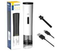 ycezw Moulin à sel rechargeable, moulin à poivre électrique portable, moulin à poivre automatique portable, moulin à sel électrique multifonctionnel adapté aux grains de poivre, cumin et autres épices