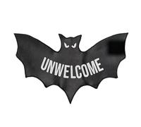 ycezw Moustique d'entrée effrayante - Porte d'Halloween face au sujet de chauve-souris, style amusant | Mat pour espace extérieur, cuisine, salle de bain, chambre Halloweenparty Hofdeko Celebra