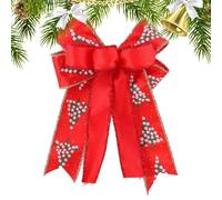 ycezw Nœuds décoratifs de Noël pour sapin de Noël - Grande décoration double couche pour décoration de portes, salles de séjour,