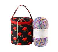 ycezw Organisateur de sacs à crochet, sac de projet de tricot | Organiseur de sac au crochet antidérapant en tissu Oxford | Porte-fil avec poignée Sac portable pour aiguilles à tricoter, bobines