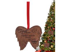 ycezw Ornements d'ailes d'ange pour, ornements d'ailes d'ange de Noël, pendentif vintage chic, ornements commémoratifs en bois Artisanat pour mariage, décoration de fête à thème