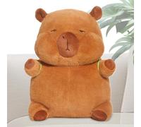 ycezw Peluche Capbara, jouet Capbara - mignonnes poupées en peluche avec coussin en peluche Capbara - animaux en peluche doux, trucs Capibara pour lit, canapé ou bureau, maison, famille