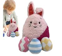 ycezw Peluche Lapin De Pâques, Poupées Douces de Fête, Coussin Décoratif à Envelopper, pour Adultes Collectionneurs Chambre Divan Lit Auto