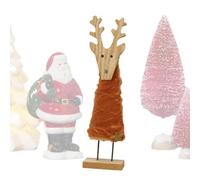 ycezw Petite décoration de table en feutre, décoration d'arbre de Noël en feutre - Figurine amusante à base de bois - Fournitures de mise en page, ornement artisanal de renne du père noël, décoration