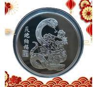 ycezw Pièce de nouvel an chinois, pièce de monnaie chinoise, pièce de monnaie en métal portable du Nouvel An | Pièce de défi de l'année , pièce de souvenir de collection, souvenir chinois de