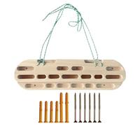 ycezw Planche d'entraînement d'escalade - Hangboard en Bois Massif avec Bords | Outil Durable pour renforcer Les Doigts, améliorer la résistance et se préparer à l'escalade Murale