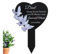 ycezw Plaques commémoratives pour tombes | Marqueurs funéraires en métal et plaques commémoratives pour cimetière - Panneaux funéraires imperméables noirs pour personnes - Fête des mères et