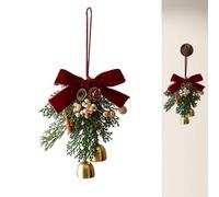 ycezw Porte à grelots de Noël - Noël d'hiver, cloches décoratives suspendues avec son festif | Décoration de Noël pour porte d'entrée, porche, mur extérieur, fenêtre, étagère, c