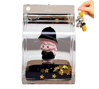 ycezw Porte-clés mignon pour femme bouteille d'eau porte-clés - mignon bouteille d'eau pendentif Cartoon liquide flottant porte-clés | Porte-monnaie porte-monnaie, bouteille porte-clés pendentif