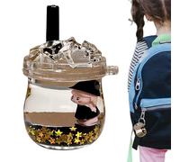 ycezw Porte-clés mignon pour femme, porte-clés avec bouteille d'eau - Mignon pendentif de bouteille d'eau porte-clés flottants liquides de dessin animé | Porte-clés de sac à main, pendentif porte-clés