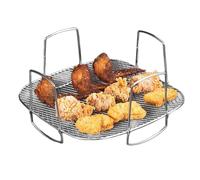 ycezw Porte-friteuse à air pour four, grille à bacon pour friteuse à air - Étagère de cuisson en acier inoxydable résistante à la chaleur pour friteuse à air | Support pour friteuse à air, grill