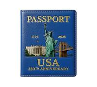 ycezw Porte-passeport en cuir imperméable - Étui de protection léger pour documents pour femmes, hommes, famille, amis, épouse, mari, papa, maman, fils, fille, grand-mère, b, Refer to description