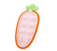ycezw Rangement pour aliments pour bébé - Moule à carottes en silicone, boîte à repas pour bébé en forme de carottes avec couvercle et huit compartiments, moules pour aliments pour bébé, bacs à